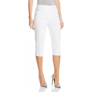 Caslon white denim capris, high waisted 6p